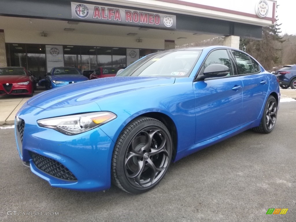 2019 Giulia Sport AWD - Misano Blue Metallic / Black photo #2