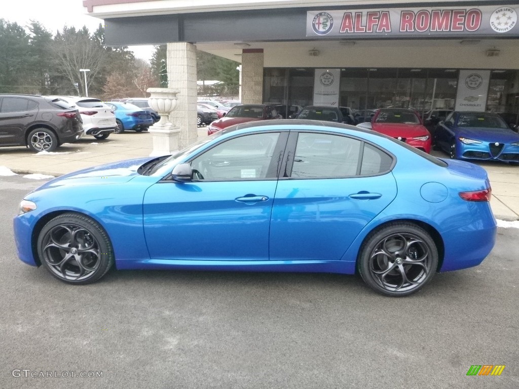 2019 Giulia Sport AWD - Misano Blue Metallic / Black photo #4