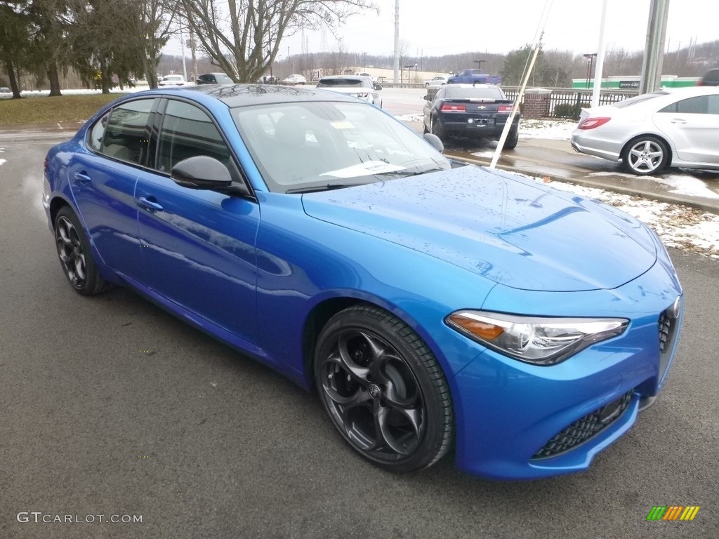 2019 Giulia Sport AWD - Misano Blue Metallic / Black photo #11