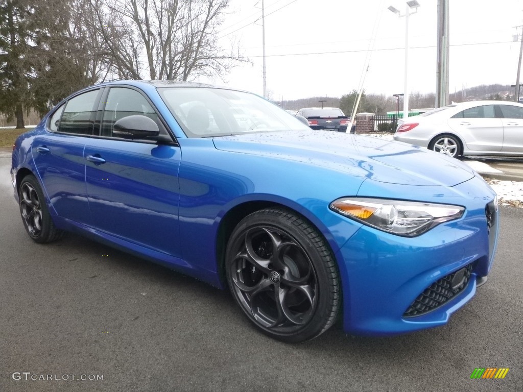 2019 Giulia Sport AWD - Misano Blue Metallic / Black photo #12