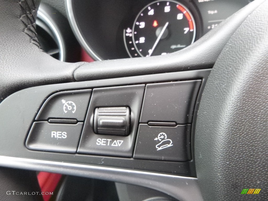 2019 Alfa Romeo Stelvio AWD Red Steering Wheel Photo #131494429