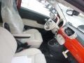 Ivory (Avorio) 2018 Fiat 500 Lounge Interior Color