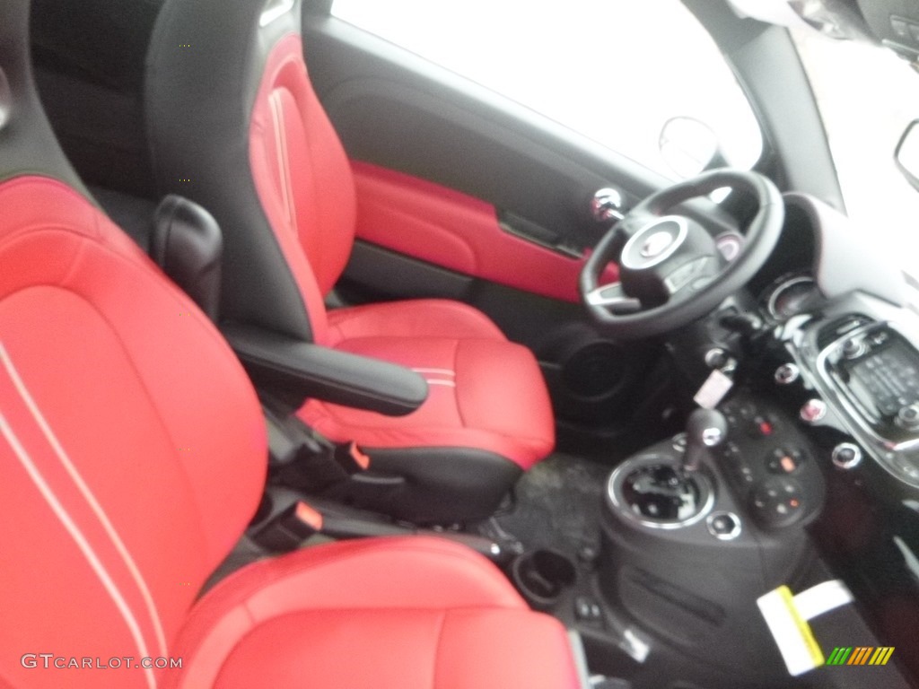 Nero/Rosso (Black/Red) Interior 2018 Fiat 500 Abarth Cabrio Photo #131495062