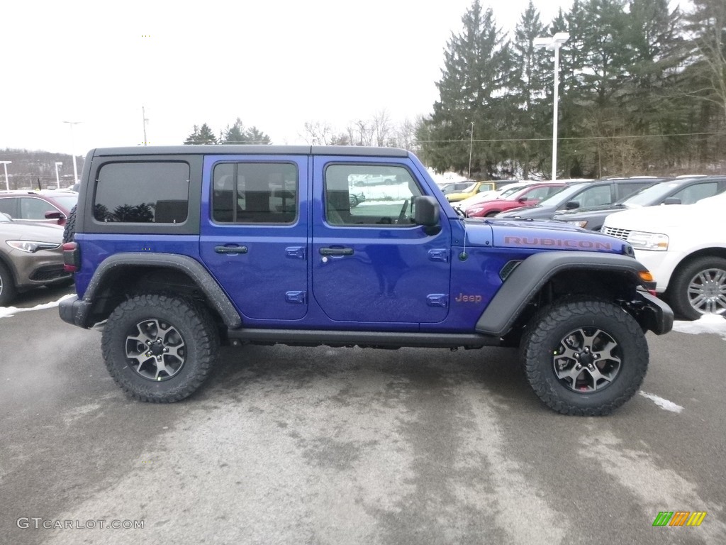 Ocean Blue Metallic 2019 Jeep Wrangler Unlimited Rubicon 4x4 Exterior Photo #131495350