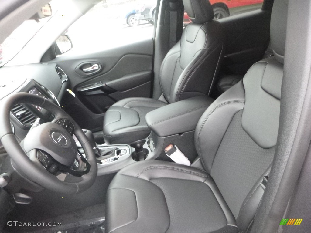Black Interior 2019 Jeep Cherokee Latitude Plus 4x4 Photo #131497258