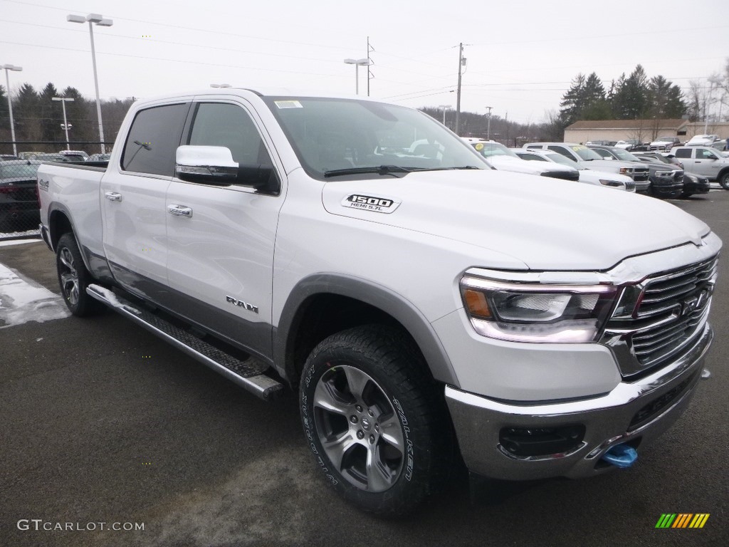 Ivory Tri–Coat 2019 Ram 1500 Laramie Crew Cab 4x4 Exterior Photo #131500132