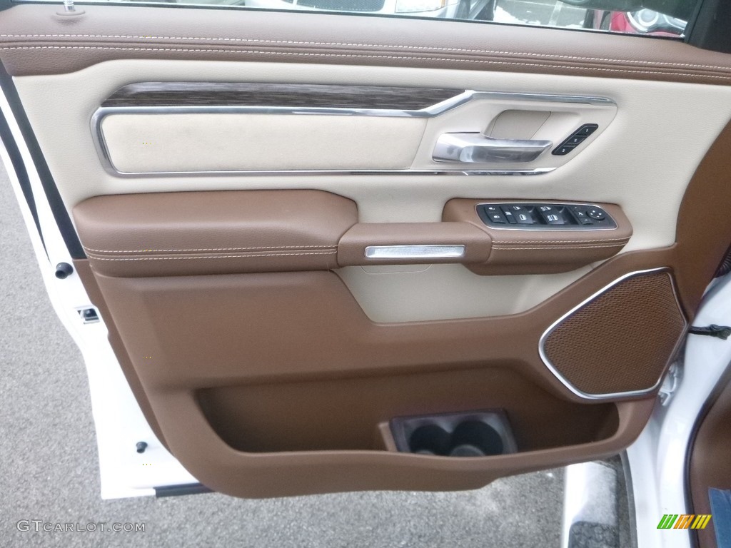 2019 Ram 1500 Laramie Crew Cab 4x4 Mountain Brown/Light Frost Beige Door Panel Photo #131500231