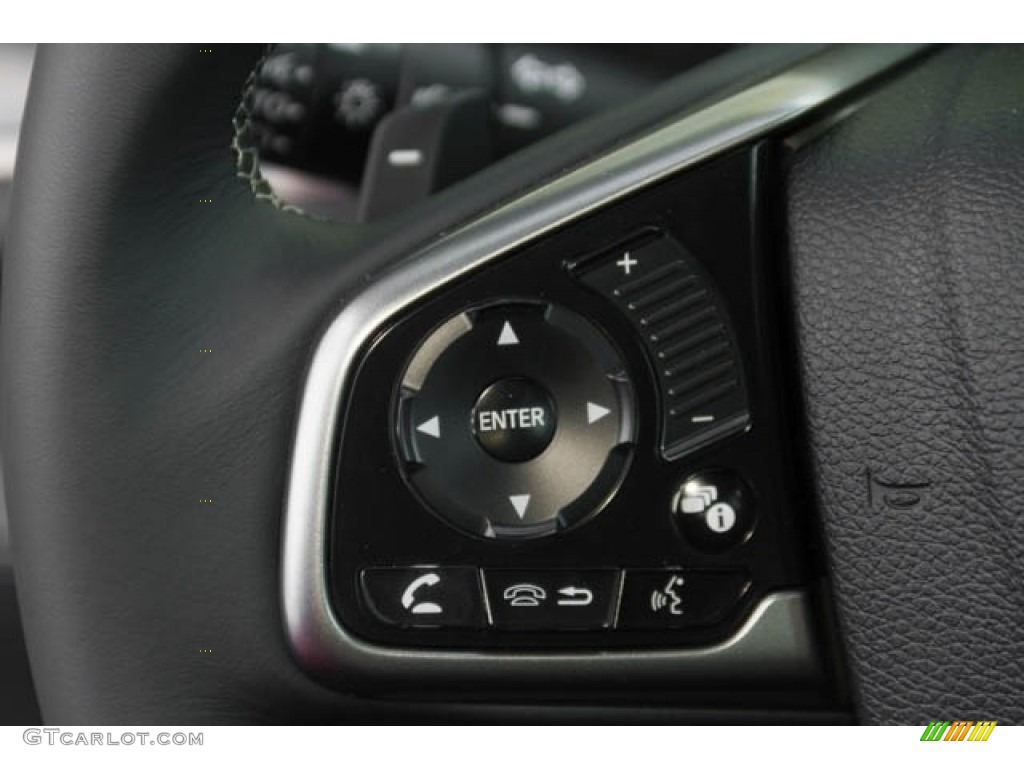 2019 Honda Civic Sport Touring Hatchback Black Steering Wheel Photo #131501323