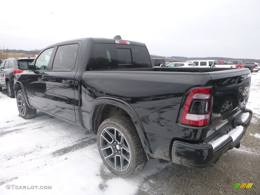 2019 1500 Laramie Crew Cab 4x4 - Diamond Black Crystal Pearl / Black photo #4