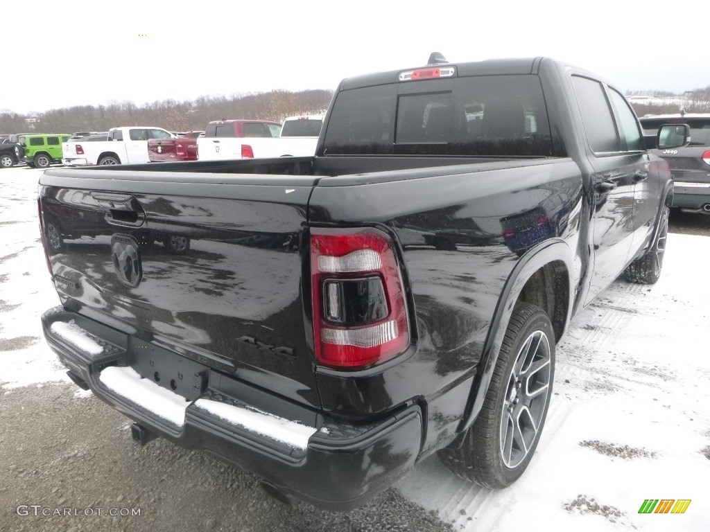 2019 1500 Laramie Crew Cab 4x4 - Diamond Black Crystal Pearl / Black photo #6