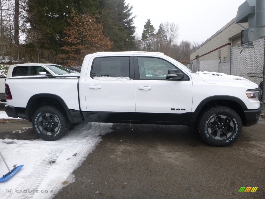 2019 1500 Rebel Crew Cab 4x4 - Bright White / Black/Red photo #7