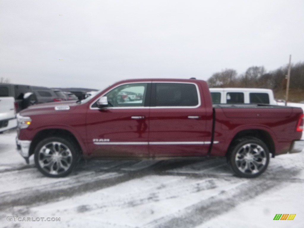 2019 1500 Limited Crew Cab 4x4 - Delmonico Red Pearl / Indigo/Frost photo #3