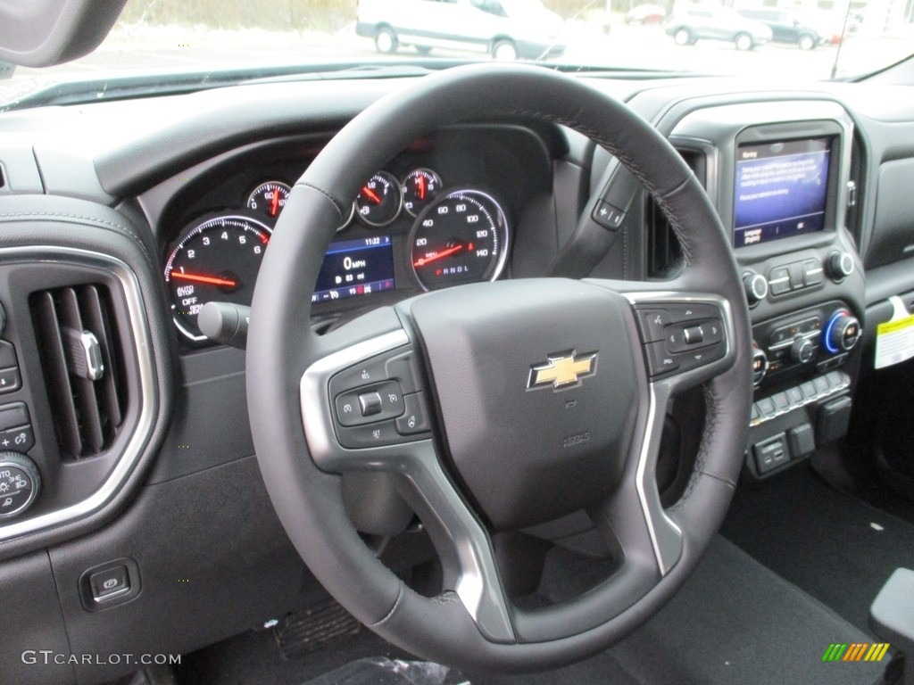 2019 Chevrolet Silverado 1500 LT Z71 Crew Cab 4WD Jet Black Steering Wheel Photo #131505496