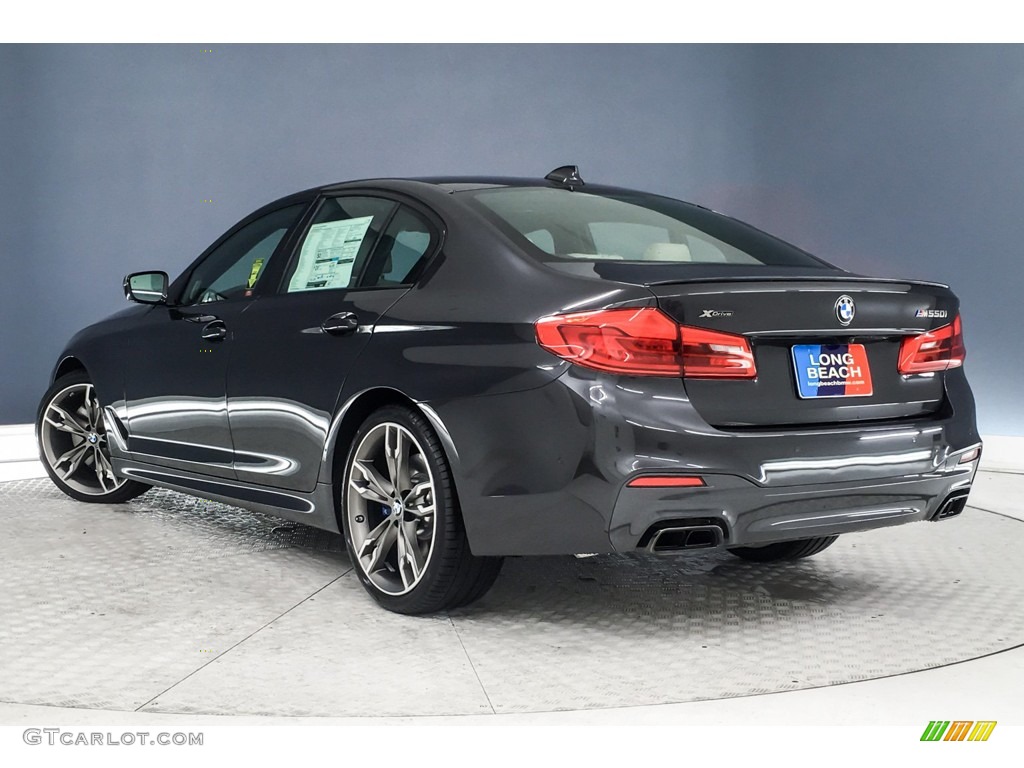 2019 5 Series M550i xDrive Sedan - Dark Graphite Metallic / Ivory White photo #2