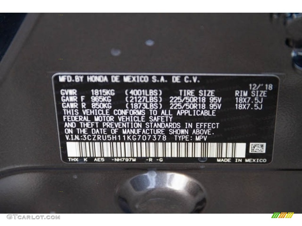2019 Honda HR-V Sport Color Code Photos