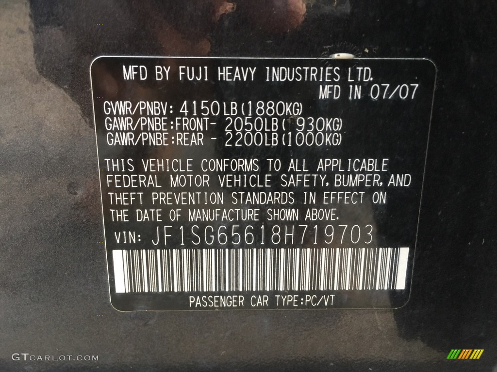 2008 Forester 2.5 X - Obsidian Black Pearl / Desert Beige photo #26