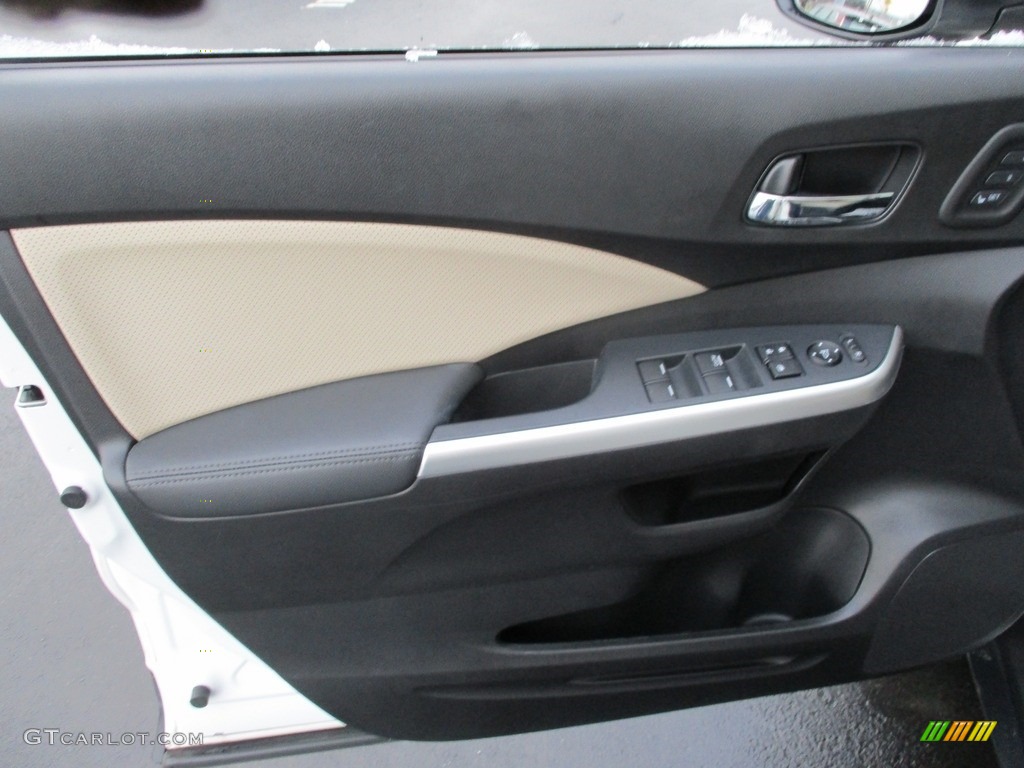 2015 CR-V Touring - White Diamond Pearl / Beige photo #9