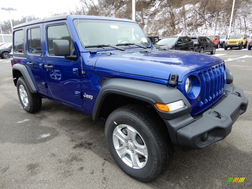 Ocean Blue Metallic 2019 Jeep Wrangler Unlimited Sport 4x4 Exterior Photo #131516977