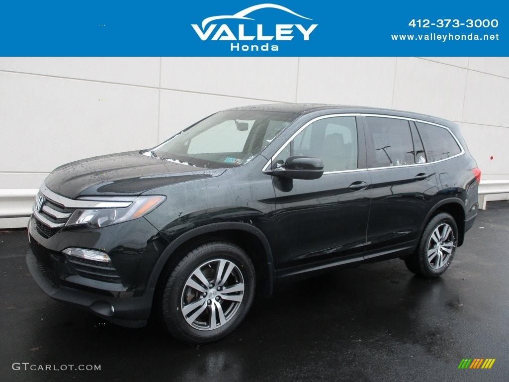 2016 Pilot EX-L AWD - Black Forest Pearl / Beige photo #1