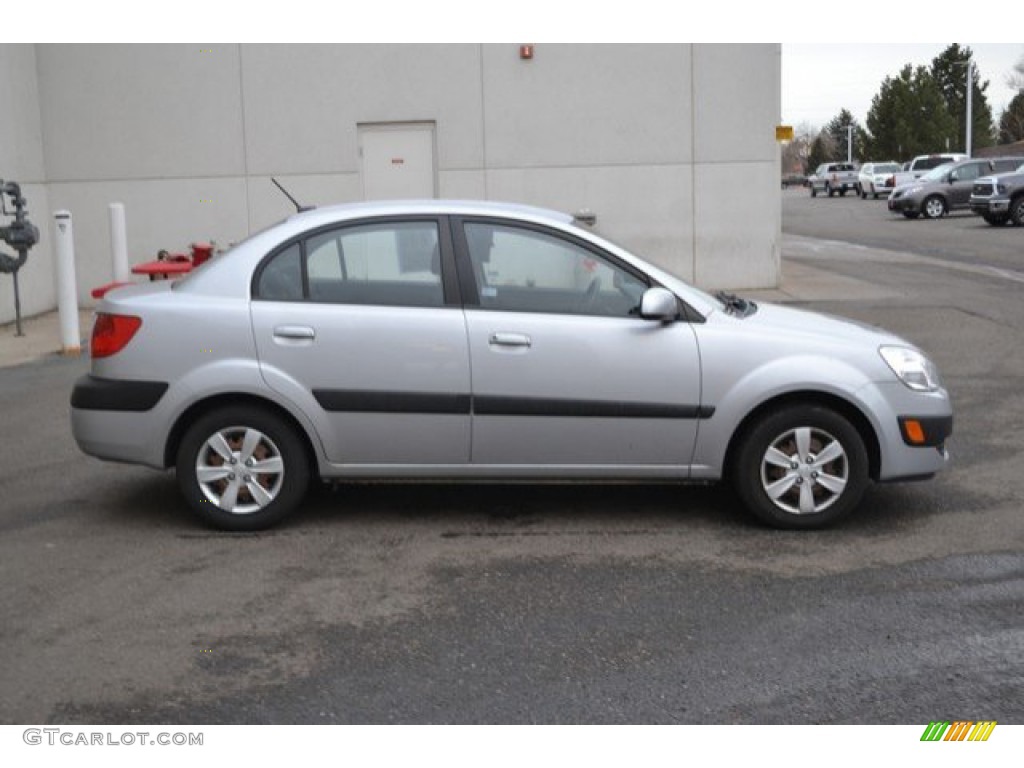 2009 Rio LX Sedan - Clear Silver / Gray photo #7