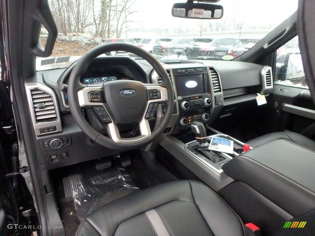 Black Interior 2019 Ford F150 Platinum SuperCrew 4x4 Photo #131523499