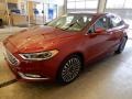 2017 Ruby Red Ford Fusion SE AWD  photo #7