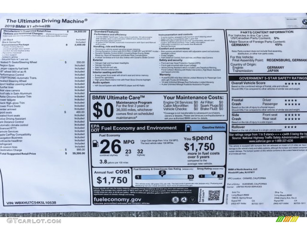 2019 X1 sDrive28i - Jet Black / Black photo #10