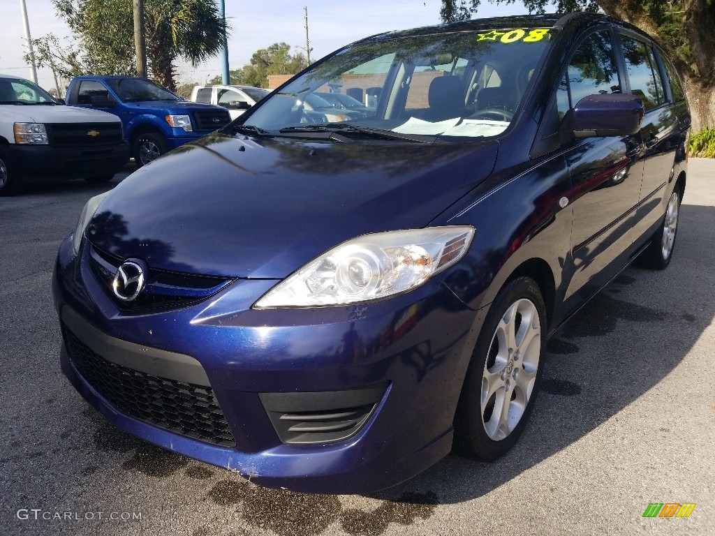 2008 MAZDA5 Touring - Stormy Blue / Black photo #7