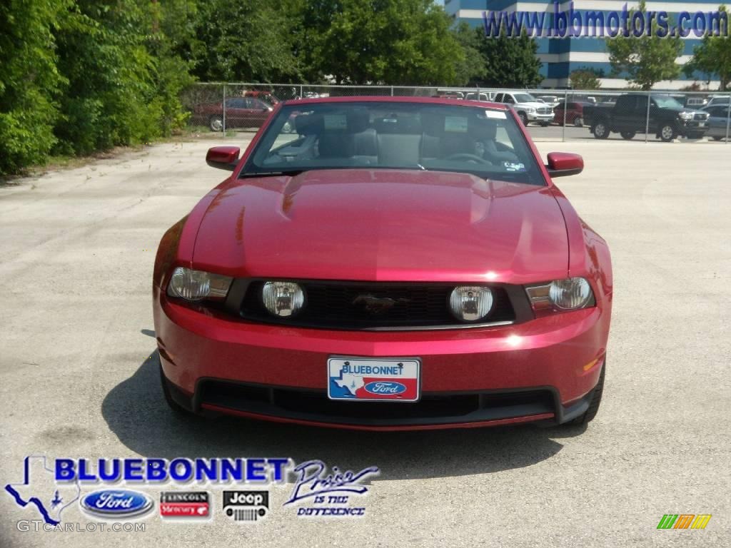 2010 Mustang GT Premium Convertible - Red Candy Metallic / Charcoal Black photo #2