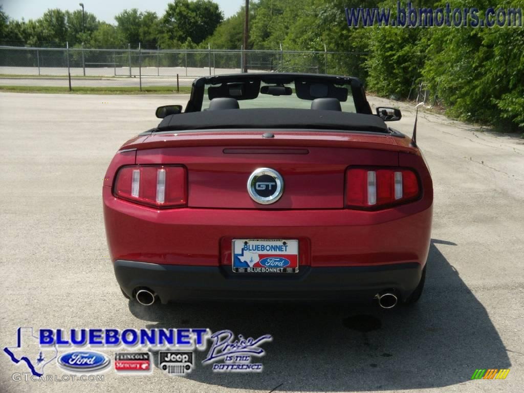 2010 Mustang GT Premium Convertible - Red Candy Metallic / Charcoal Black photo #4
