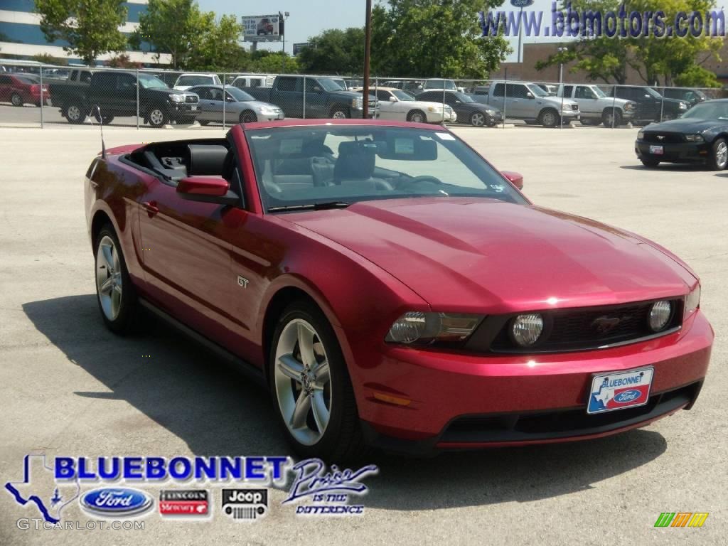 2010 Mustang GT Premium Convertible - Red Candy Metallic / Charcoal Black photo #5