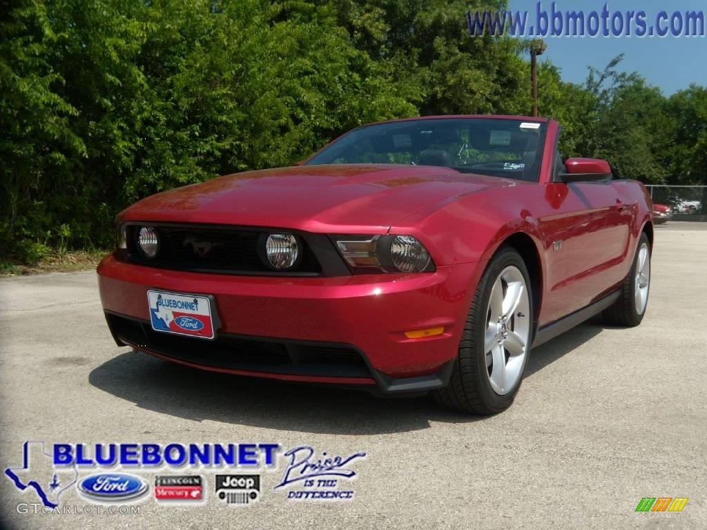 2010 Mustang GT Premium Convertible - Red Candy Metallic / Charcoal Black photo #6