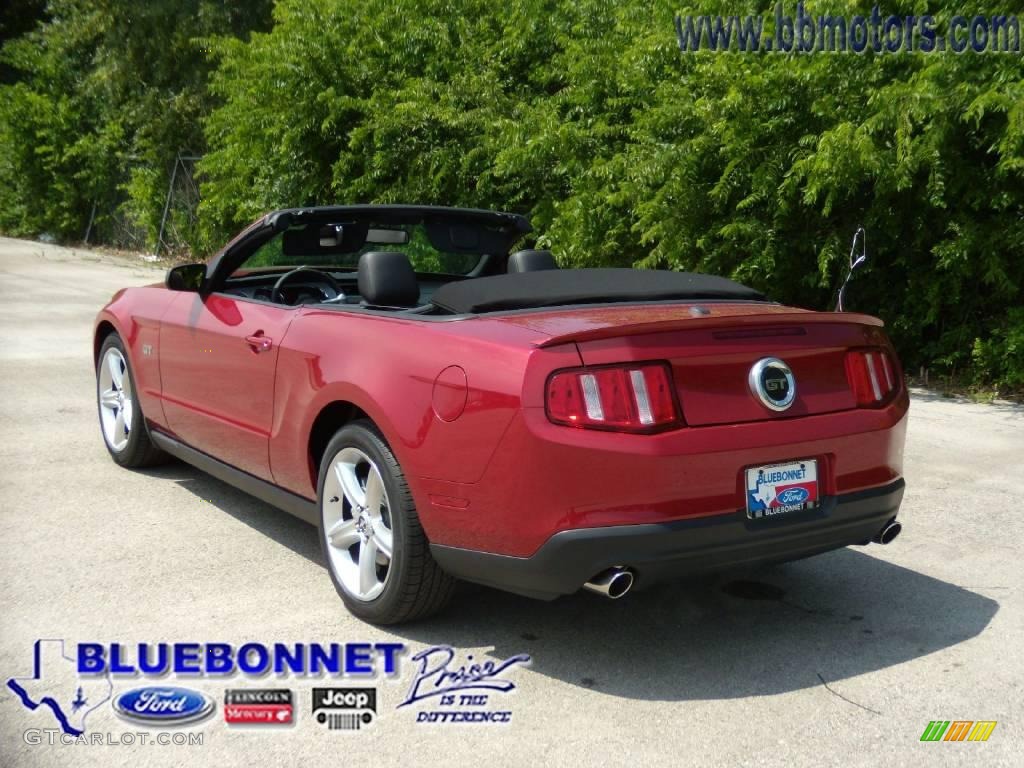 2010 Mustang GT Premium Convertible - Red Candy Metallic / Charcoal Black photo #7