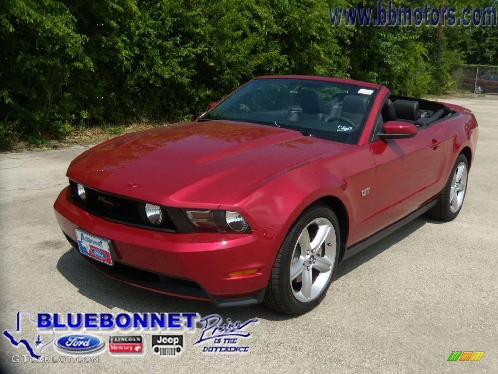 2010 Mustang GT Premium Convertible - Red Candy Metallic / Charcoal Black photo #8