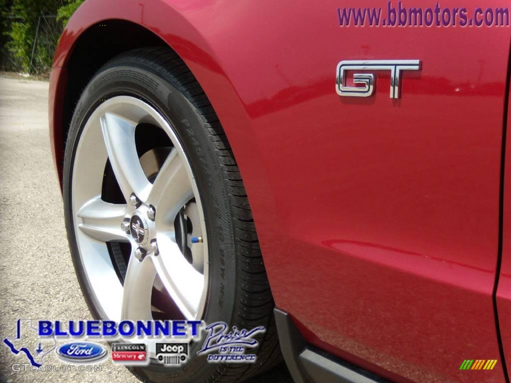 2010 Mustang GT Premium Convertible - Red Candy Metallic / Charcoal Black photo #18