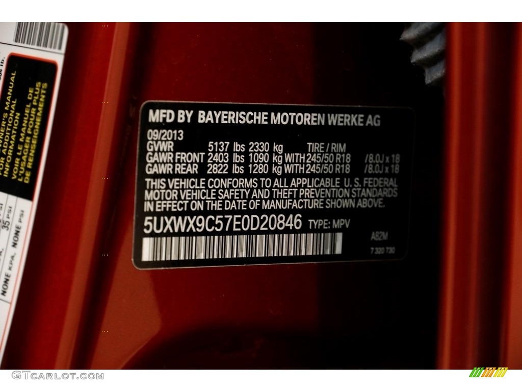 2014 X3 xDrive28i - Vermilion Red Metallic / Oyster photo #22