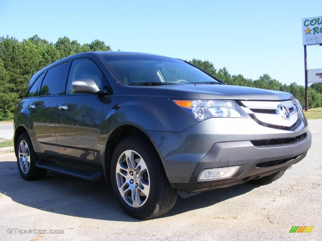 2007 MDX Technology - Steel Blue Metallic / Taupe photo #4