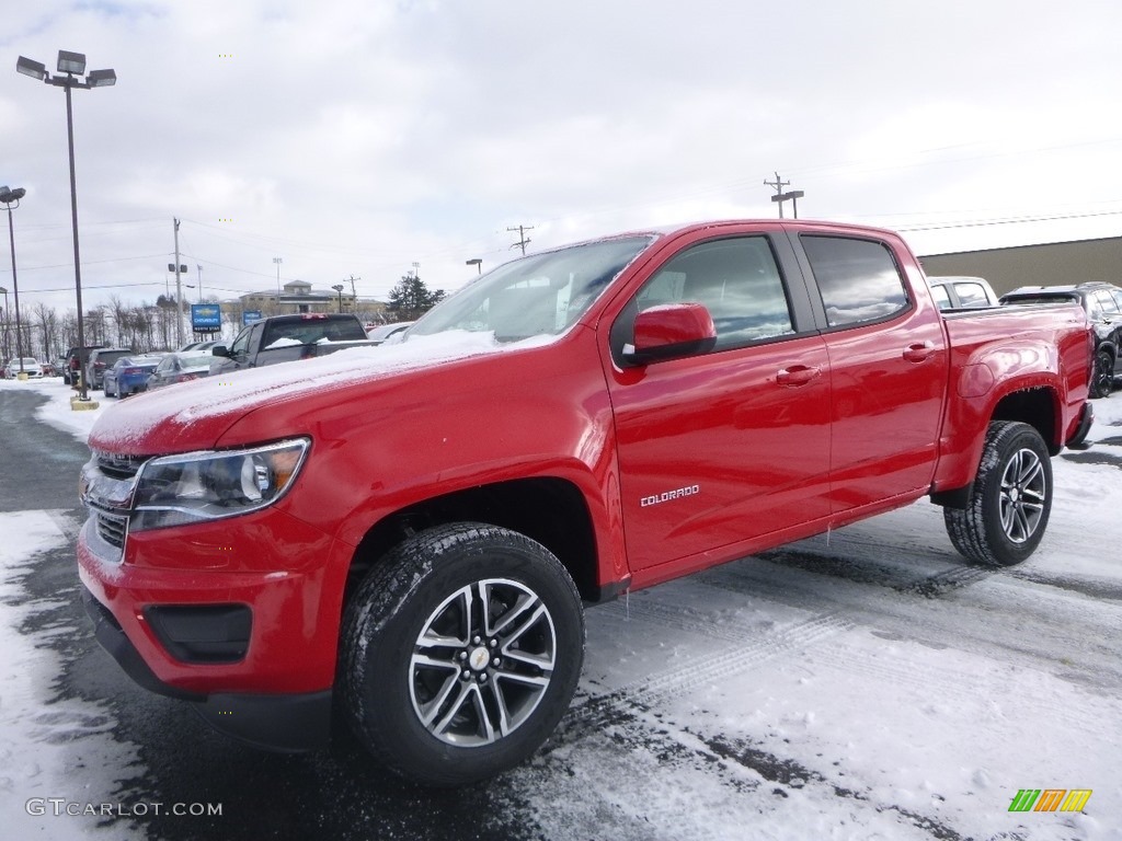 2019 Colorado WT Crew Cab 4x4 - Red Hot / Jet Black/Dark Ash photo #1