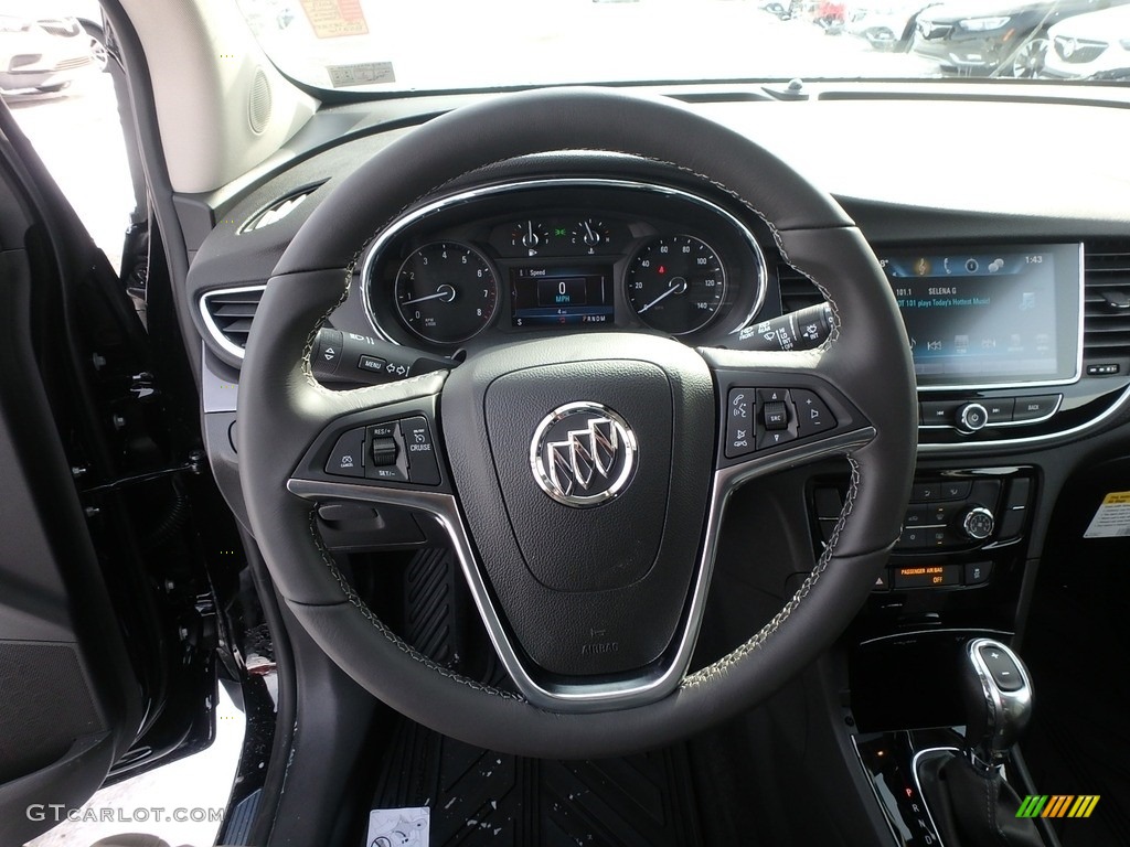 2019 Buick Encore Sport Touring AWD Ebony Steering Wheel Photo #131562224