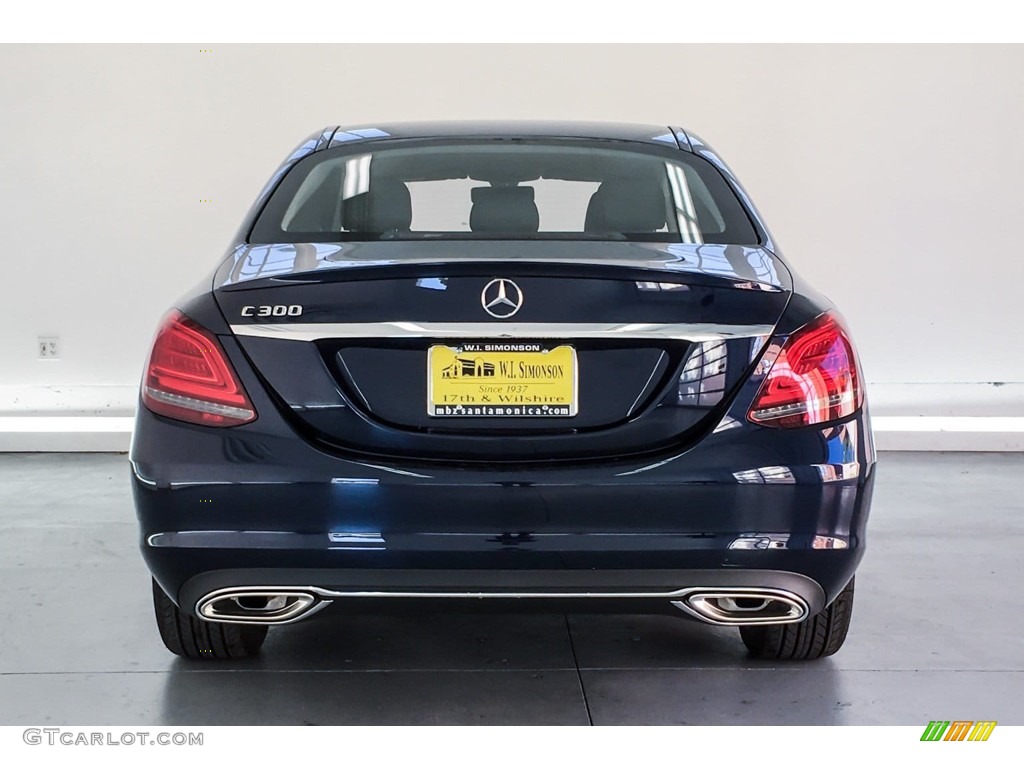 2019 C 300 Sedan - Lunar Blue Metallic / Magma Grey/Black photo #3