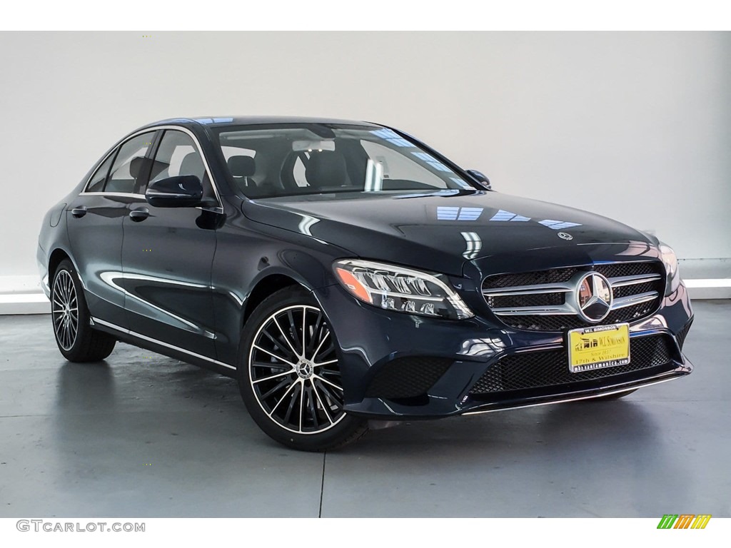 2019 C 300 Sedan - Lunar Blue Metallic / Magma Grey/Black photo #12