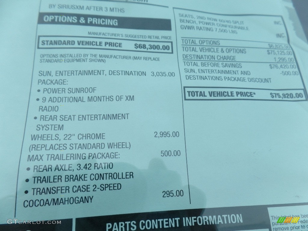 2019 Chevrolet Suburban Premier 4WD Window Sticker Photo #131568026