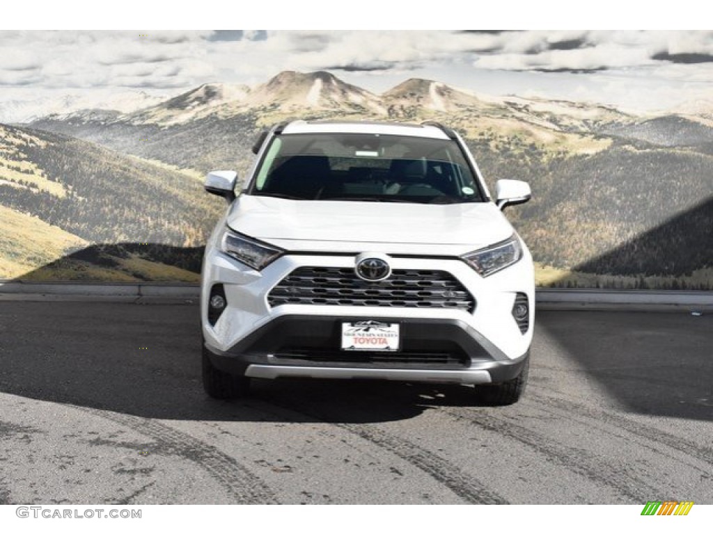 2019 RAV4 Limited AWD - Blizzard White Pearl / Black photo #2