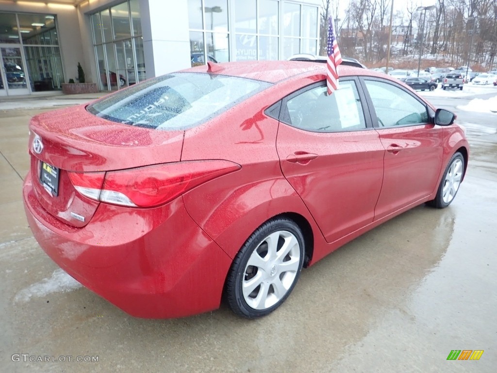 2012 Elantra Limited - Red Allure / Beige photo #2
