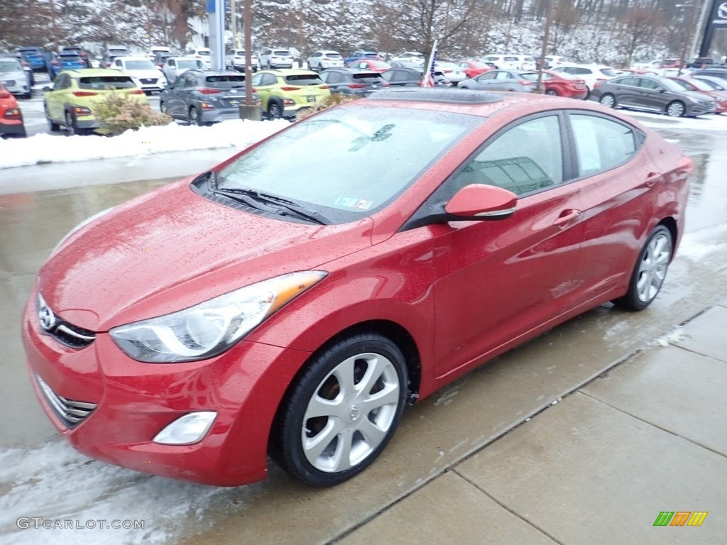 2012 Elantra Limited - Red Allure / Beige photo #6