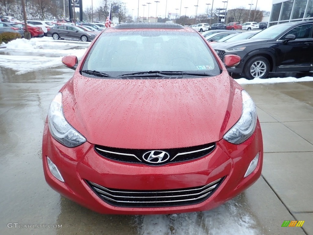 2012 Elantra Limited - Red Allure / Beige photo #7