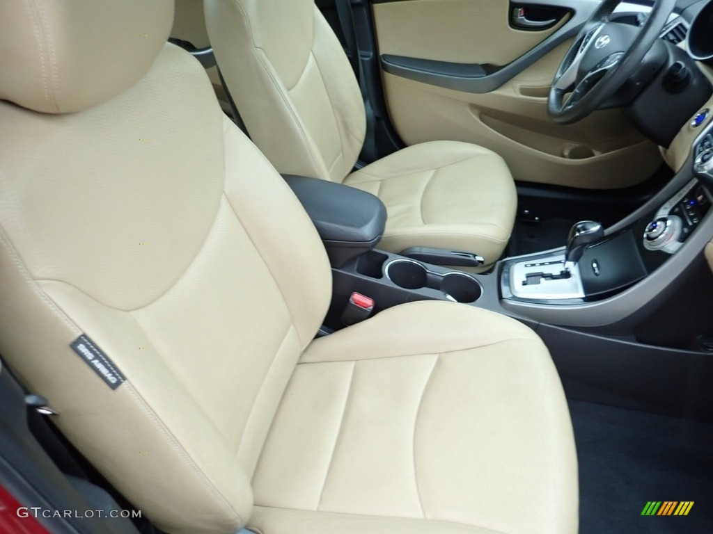 2012 Elantra Limited - Red Allure / Beige photo #10