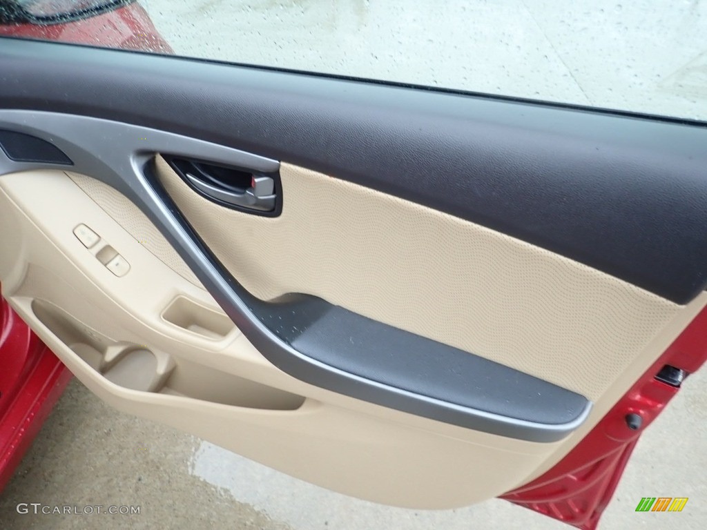 2012 Elantra Limited - Red Allure / Beige photo #12