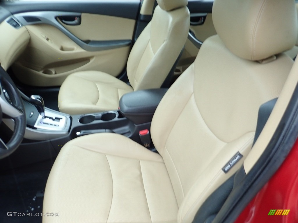 2012 Elantra Limited - Red Allure / Beige photo #14