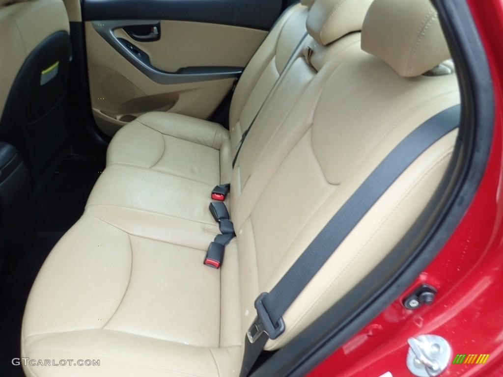 2012 Elantra Limited - Red Allure / Beige photo #15